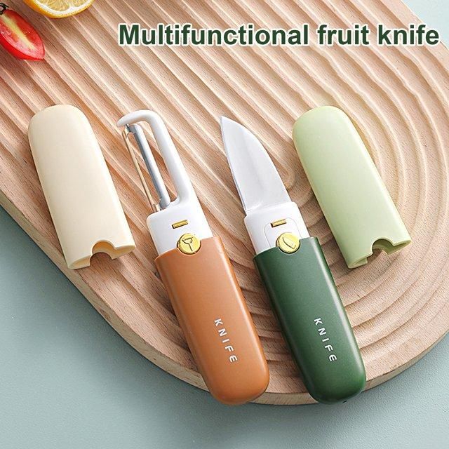 2 in 1 Travel Kitchen Peeler Portable Knife for Fruit  And Vegetable.