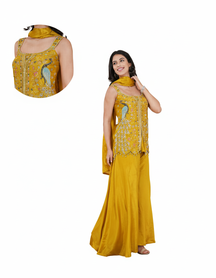 EXCLUSIVE 3 PIECE PLAZO PAIR WITH DUPATTA✨