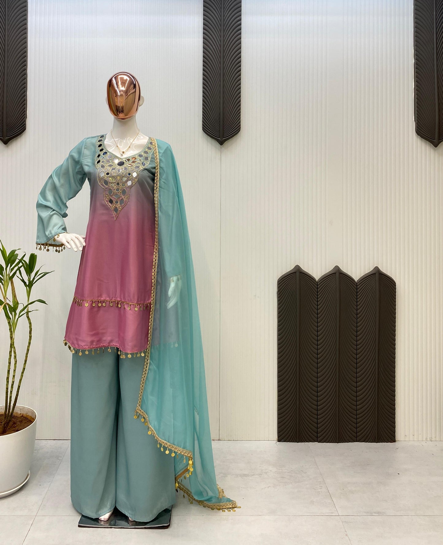 EXCLUSIVE 3 PIECE PLAZO PAIR WITH DUPATTA✨
