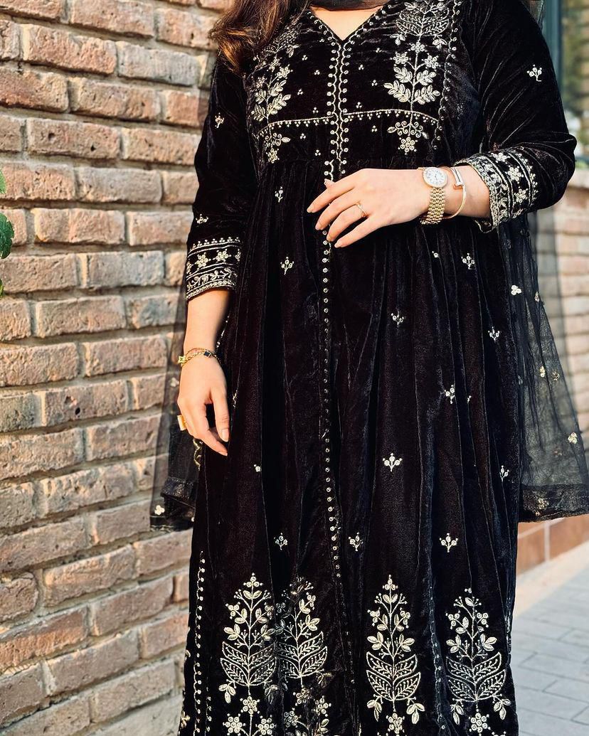 PRESENTING NEW DESIGNER EMBROIDERED ANARKALI GOWN