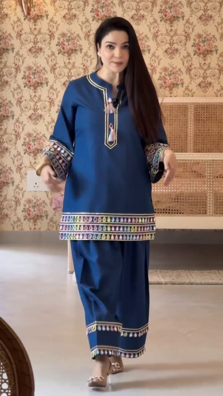 FESTIVAL SPECIAL REAL MIRROR WORK ON SILK FABRIC CO-ORD SETS