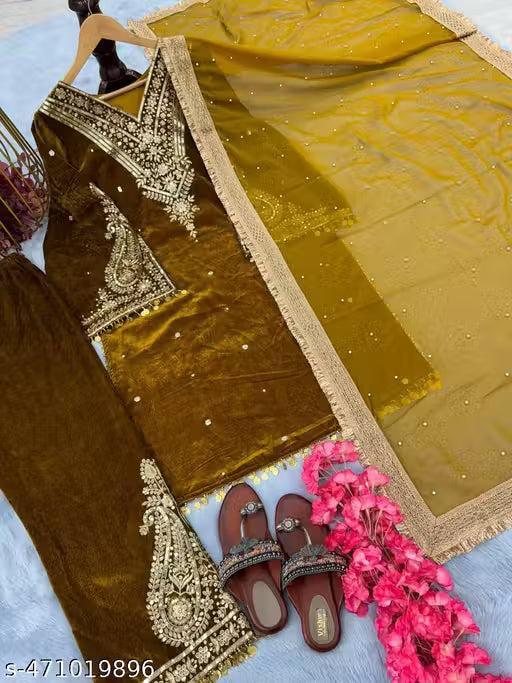 New Designer Budget Friendly Party Wear Look Stitched Suit