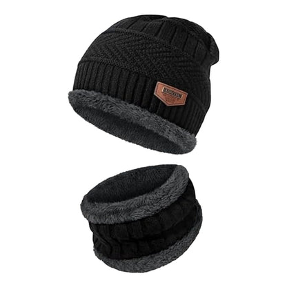 Knitted Winter Cap & Neck Scarf for Men & Women