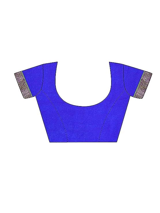 Women's Lace & Printed Chiffon Saree with Blouse