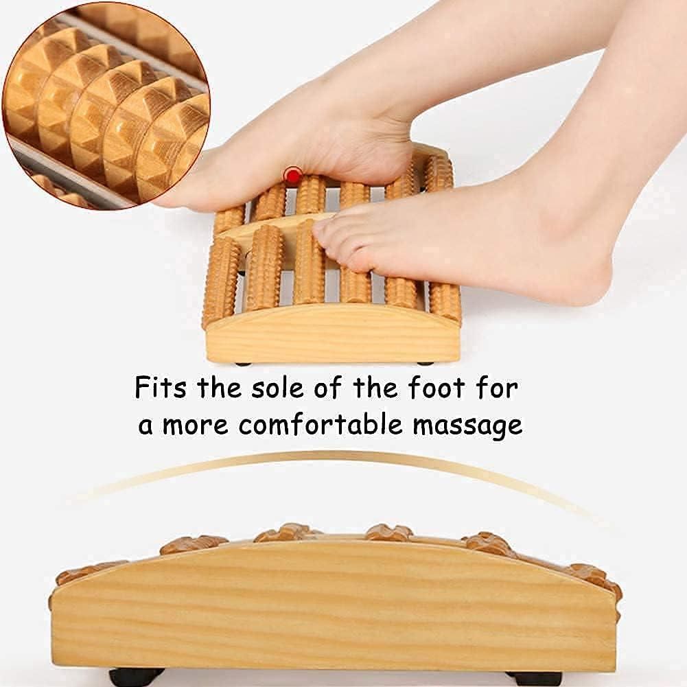 Wooden Foot Massage Roller - Relieves Fatigue Foot Pain and Muscle Relaxation Tool
