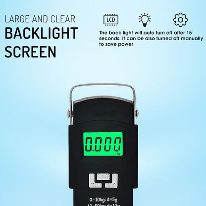 Digital Weighing Machine For Weighing capable of 50kgB - LCD Display & Stainless steel hook.