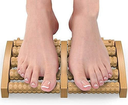 Wooden Foot Massage Roller - Relieves Fatigue Foot Pain and Muscle Relaxation Tool