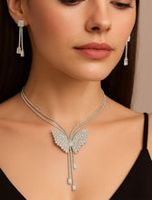 Load image into Gallery viewer, Butterfly Pendant Necklace with Earrings

