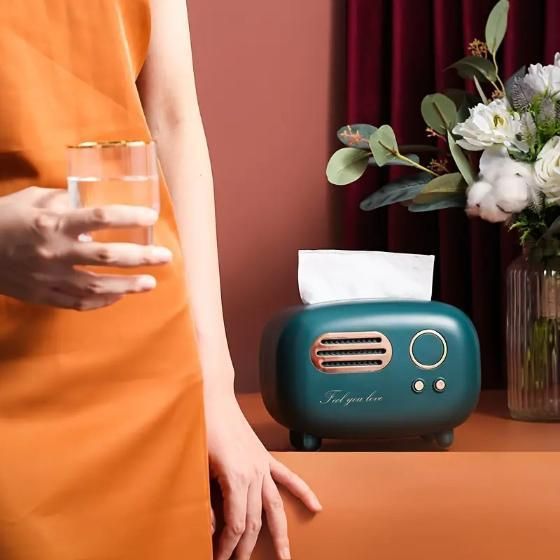 Vintage Radio Box Tissue Holder - Standout Piece For Home.