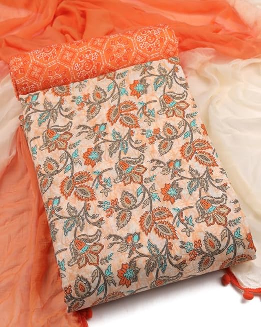 Trending Women's Cotton Unstitched Dress Material