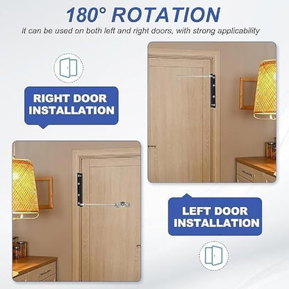 Automatic Door Closer - Heavy Duty Safety Spring, Built-in Lock, Perfect for Indoor & Outdoor Doors, Offices, Soft Closing Door (Pack of 1)