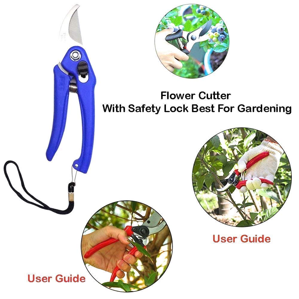 Gardening Tools Kit for Home Garden - (Cultivator, Fork, Trowels, Weeder, Gloves, Pruner Cutter), Lightweight, Portable, Durable Gardening Items for Indoor and Outdoor Use