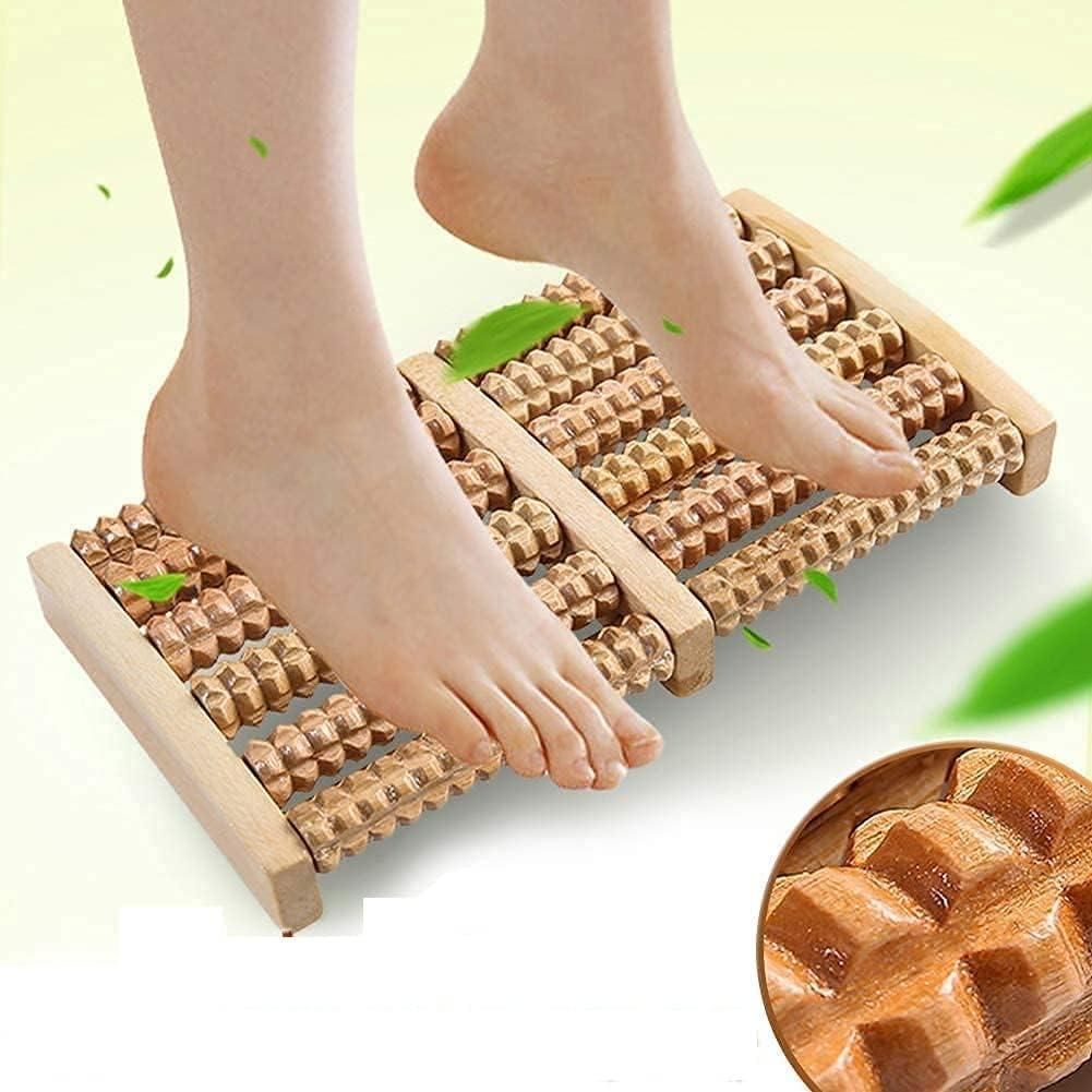 Wooden Foot Massage Roller - Relieves Fatigue Foot Pain and Muscle Relaxation Tool