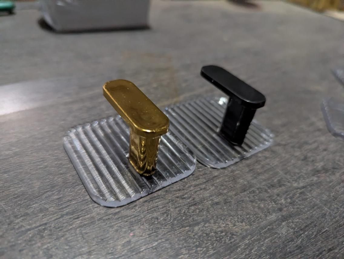 (Pack of 4) - Premium Transparent Wall Hooks with Gold Finish | No Drill Self Adhesive Wall Hooks