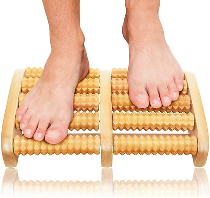 Wooden Foot Massage Roller - Relieves Fatigue Foot Pain and Muscle Relaxation Tool