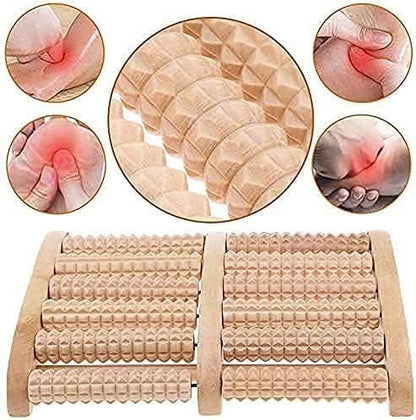 Wooden Foot Massage Roller - Relieves Fatigue Foot Pain and Muscle Relaxation Tool