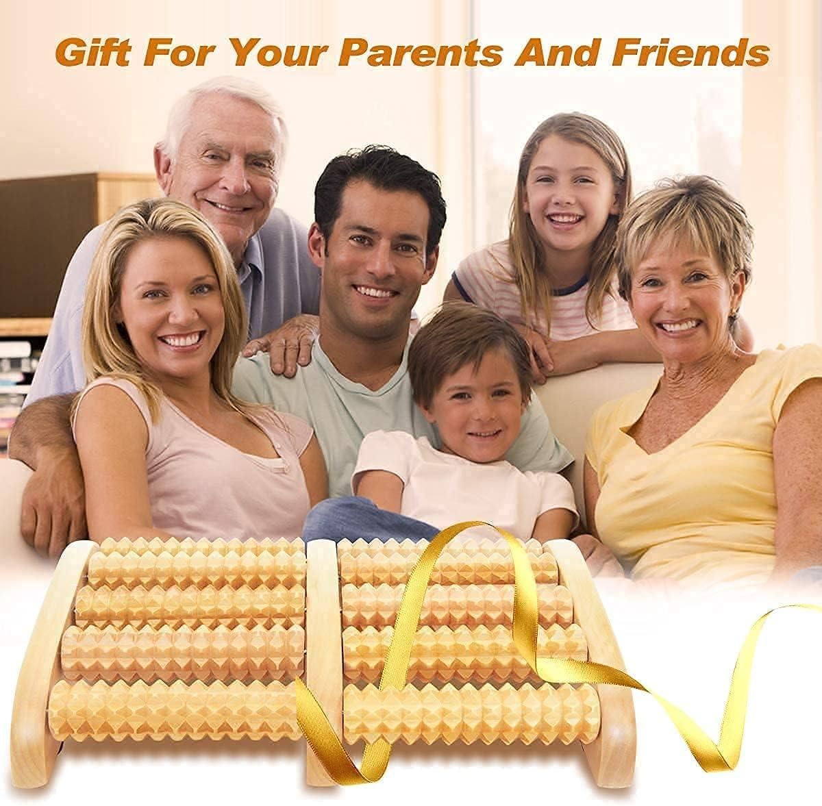 Wooden Foot Massage Roller - Relieves Fatigue Foot Pain and Muscle Relaxation Tool