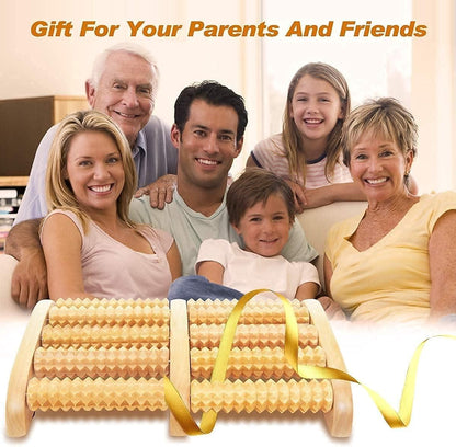 Wooden Foot Massage Roller - Relieves Fatigue Foot Pain and Muscle Relaxation Tool