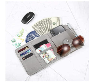 Car Sun Visor Organizer - Multi-Pocket Storage Pouch for All Cars - Random Color