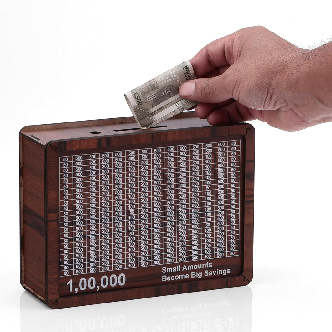 BIG SALE - Gullak Wooden Money Saving Box for Kids & Adults - Piggy Bank