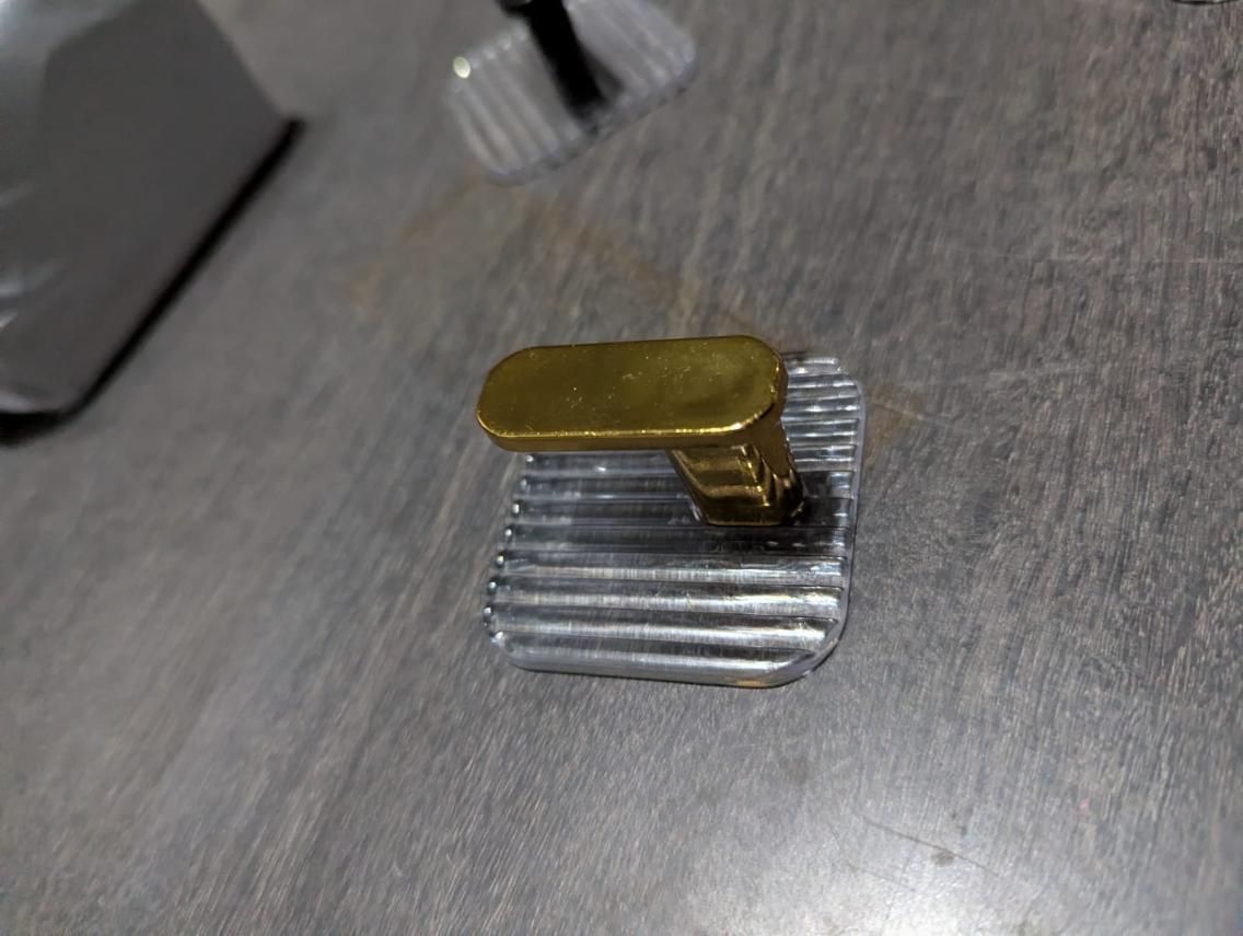 (Pack of 4) - Premium Transparent Wall Hooks with Gold Finish | No Drill Self Adhesive Wall Hooks