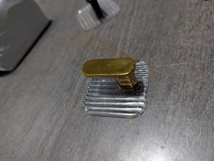 (Pack of 4) - Premium Transparent Wall Hooks with Gold Finish | No Drill Self Adhesive Wall Hooks