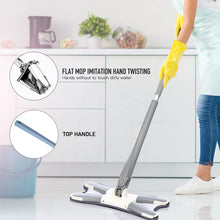 Load image into Gallery viewer, 4874 X Shape Mop Or Floor Cleaning Hands-free Squeeze Microfiber Flat Mop System 360 Flexible Head Wet And Dry Mop For Home Kitchen With 1 Super-absorbent Microfiber Pads.
