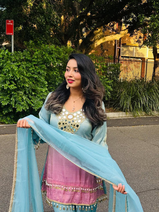 EXCLUSIVE 3 PIECE PLAZO PAIR WITH DUPATTA✨