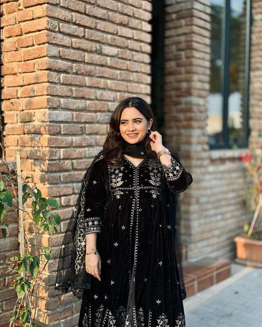 PRESENTING NEW DESIGNER EMBROIDERED ANARKALI GOWN