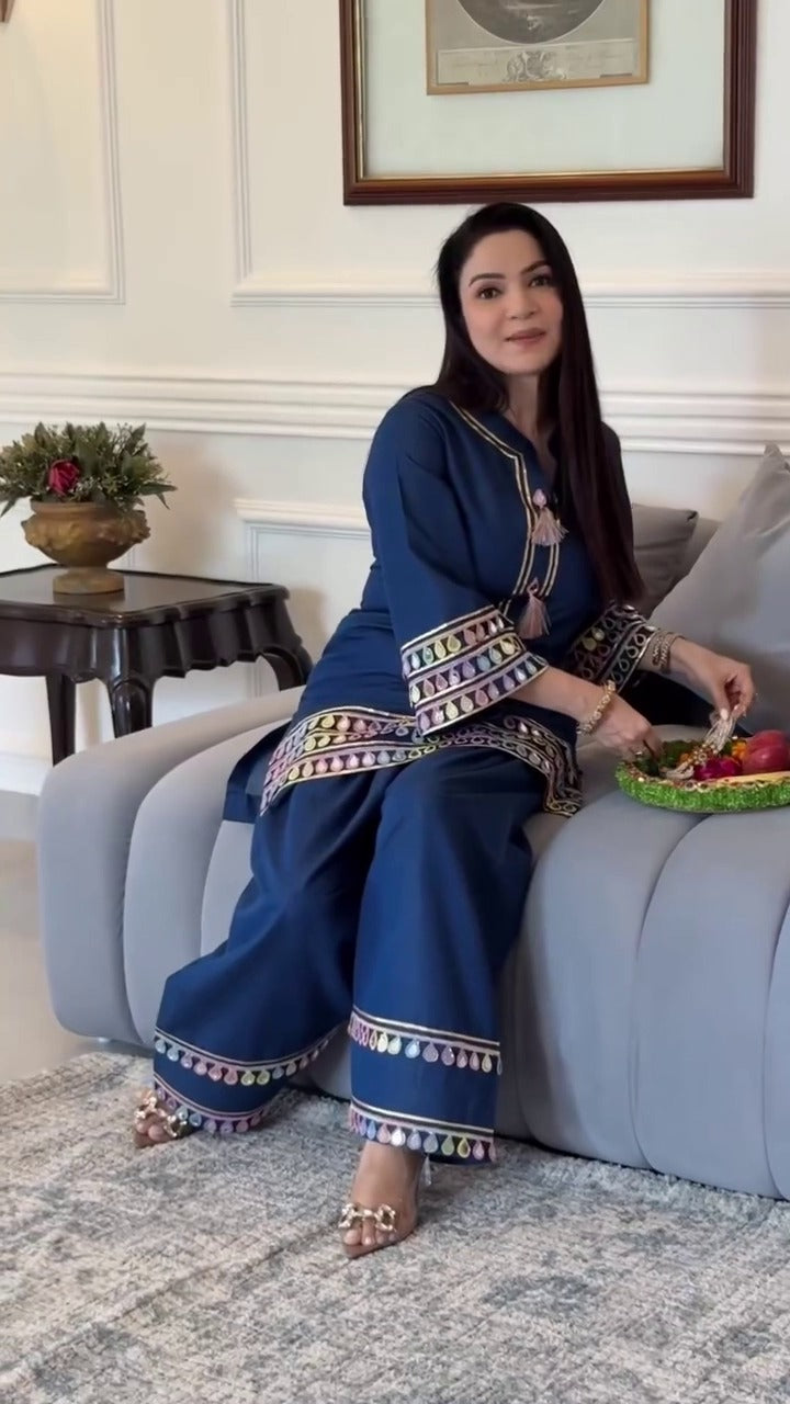 FESTIVAL SPECIAL REAL MIRROR WORK ON SILK FABRIC CO-ORD SETS