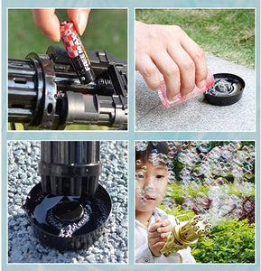 Bubble Machine Bubbles for Kids Cool Toys Gift Electric Bubble Gun &amp; Toy Gun Outside, 8 Hole Huge Automatic Bubble Maker for Boys and Girls Outdoor, Fan Combo Function, (Color AS PER Availability) Sli