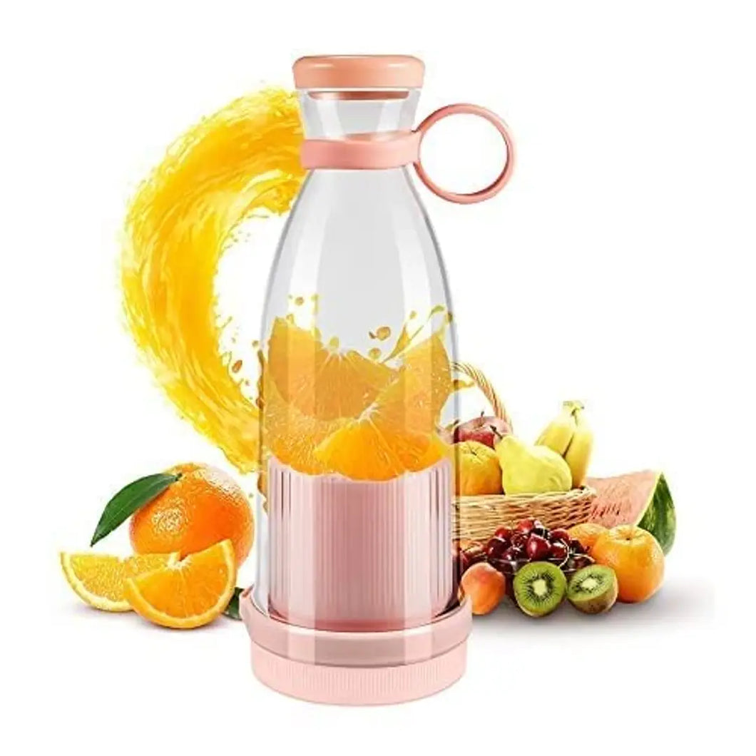 Portable Blender Juicer for Smoothie,Juice,Vegtable,Shakes with 4 Blades Wireless Charging for Home,Office,Kitchen,Travel and Outdoor Mini Personal Size Mixer Bottle Grinder,400ml,Multicolor