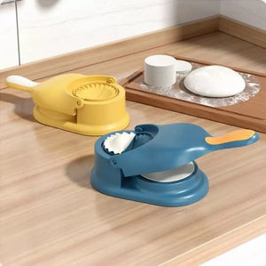 2 in 1 Dumpling Samosa Maker Ghughra Momos Maker Machine, Dumpling Skin Press Mould for Momos Making,Dumpling Maker Mould Machine, Dumpling Making Tool with Dumpling Puri Maker, Multicolour