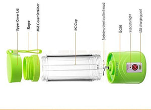 Portable Electric USB Juice Maker Juicer Bottle Blender Grinder Mixer,6 Blades Rechargeable