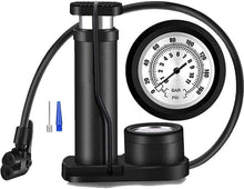 Load image into Gallery viewer, Black Foot Pump Aluminum + ABS Portable Foot Activated Foot Air Pump for car and Bike Bicycle
