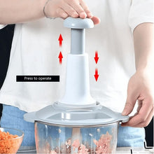 Load image into Gallery viewer, Food Chopper, Steel Large Manual Hand-Press Vegetable Chopper Mixer Cutter to Cut Onion, Salad, Tomato, Potato
