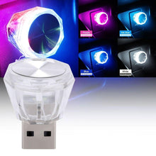 Load image into Gallery viewer, Diamond Shape Car Mini USB LED Environmental Lights
