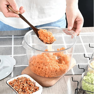 Food Chopper, Steel Large Manual Hand-Press Vegetable Chopper Mixer Cutter to Cut Onion, Salad, Tomato, Potato